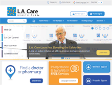 Tablet Screenshot of lacare.org